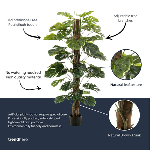 Kunstpflanze Monstera am Stab – Ansicht 5
