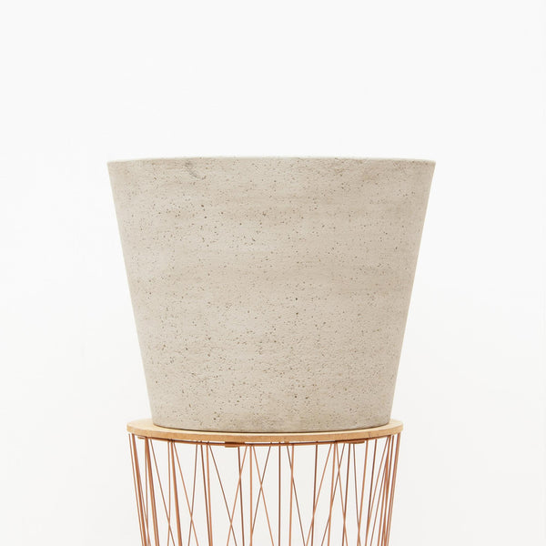 Pflanzkübel Bucket Beige Washed – M · 50 × 40 cm
