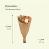 Trockenblumen Feldblumenstrauß Multi - Ø25cm - ↕60cm - Ø15 - ↨35cm