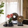 Nachtfalterorchidee - Phalaenopsis - ↕ ca. 35 cm - Ø 9 cm | 2er-Set Home Hub Small auf schwarzem Tablett