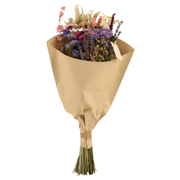 Trockenblumen-Feldblumenstrauß Rosa