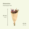 Getrocknete Blumen - 12x Field Bouquet Pink - 35cm
