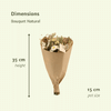 Trockenblumen Feldblumenstrauß Natürlich - Ø25cm - ↕60cm - Ø15 - ↨35cm