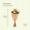 Trockenblumen Feldblumenstrauß Multi - Ø25cm - ↕60cm - Ø20 - ↨50cm