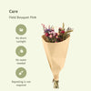Getrocknete Blumen - 10x Field Bouquet Pink - 50cm - Ø20