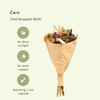 Trockenblumen Feldblumenstrauß Multi - Ø25cm - ↕60cm - Ø25 - ↨60cm