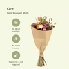 Trockenblumen Feldblumenstrauß Multi - Ø25cm - ↕60cm - Ø20 - ↨50cm
